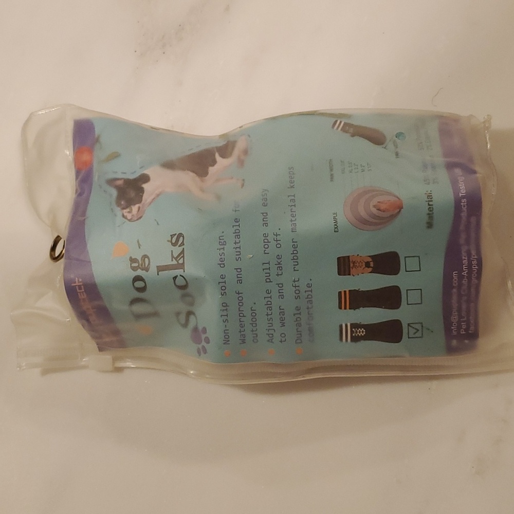 5/$25 NWOT  waterproof dog sock shoes with drawstring